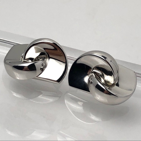 RARE VTG 70s DIOR “CD” LOGO MODERNIST EARRINGS - Picture 12 of 14